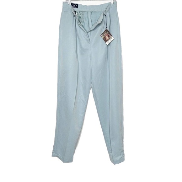 NWT Cutter & Buck Twill Microfiber Pleated Pant Womens Golf Slacks Blue SZ 10/40 - Picture 1 of 4